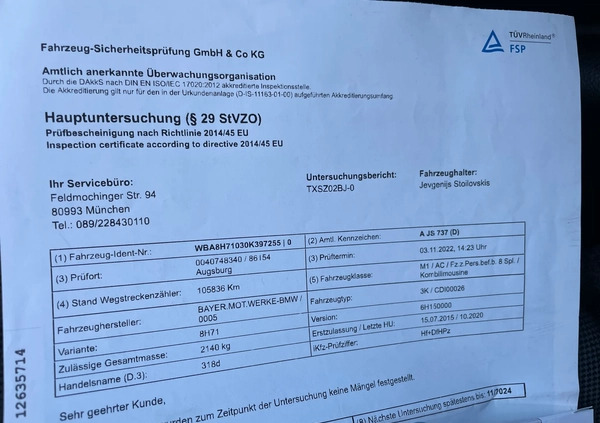 BMW Seria 3 cena 35500 przebieg: 140000, rok produkcji 2015 z Łomianki małe 277